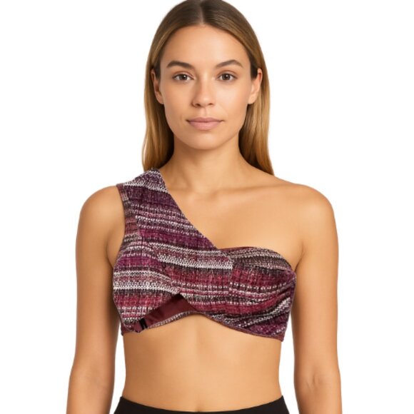 NBD Paisa Crossover Crop Top in Magenta & Ivory – NWOT Size Small - Picture 1 of 4
